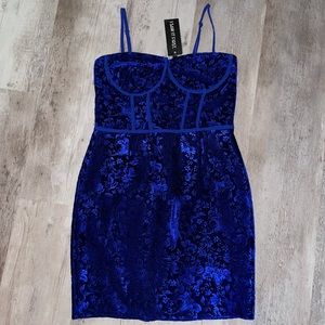 Blue Embroidered Dress
